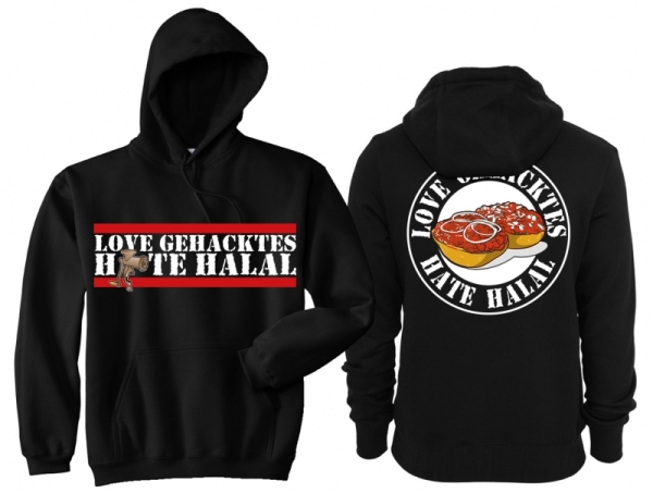 Frauen - Kapuzenpullover - Love Gehacktes - Hate Halal Frauen - Kapuzenpullover - Love Gehacktes - Hate Halal