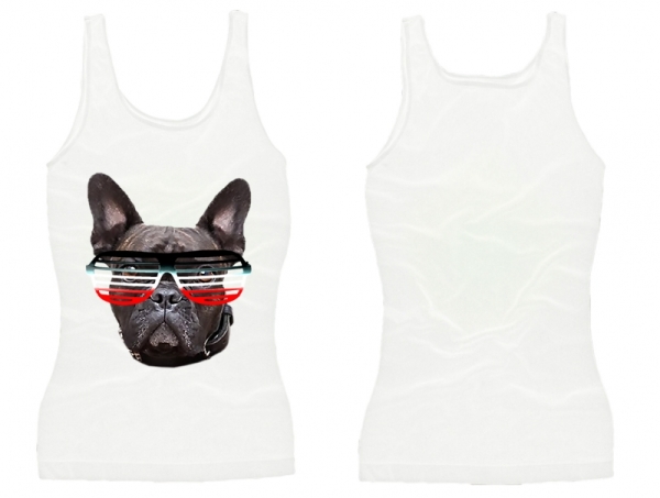 Frauen Top - Bulldogge - weiß Frauen Top - Bulldogge - weiß