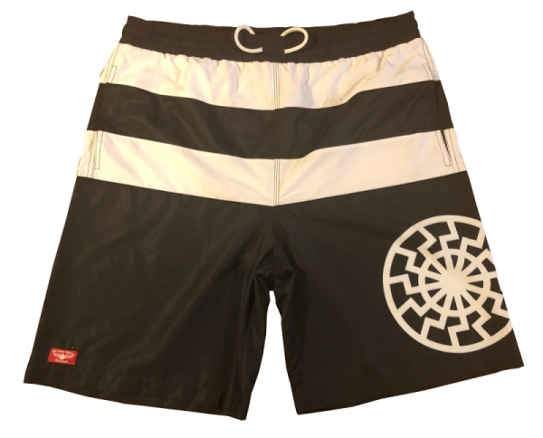 +++ANGEBOT+++ Premium Badehose - Schwarze Sonne + GRATIS Flip Flops Sonnenbraun (Wert 19,90€)