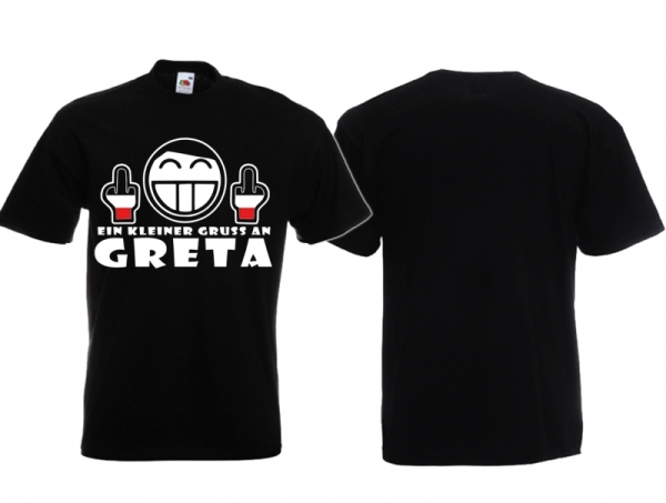 Frauen T-Shirt - Gruß an Greta - schwarz Frauen T-Shirt - Gruß an Greta - schwarz
