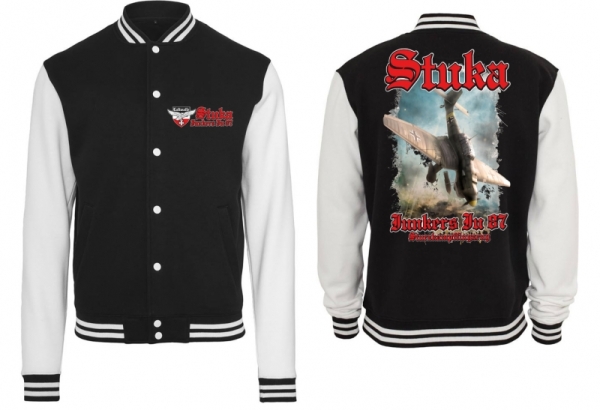 Frauen College Jacke - schwarz/weiß - Stuka Frauen College Jacke - schwarz/weiß - Stuka
