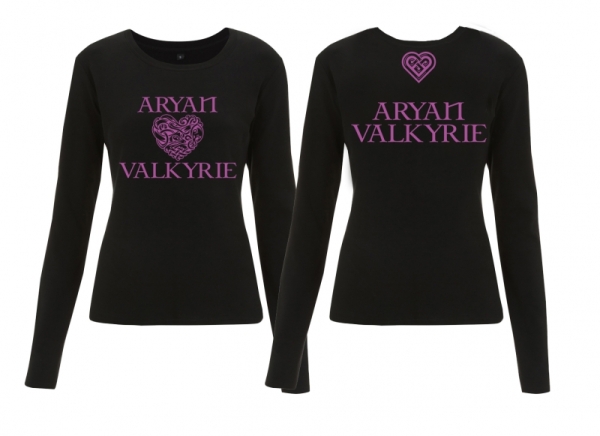 Frauen - Sweatshirt - Aryan Valkyrie - keltisches Herz - schwarz/lila Frauen - Sweatshirt - Aryan Valkyrie - keltisches Herz - schwarz/lila