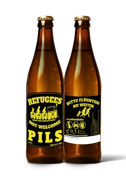 Bier - Refugees not Welcome - 1 Kiste - 20 Flaschen - 18,88€ zzgl. 3,10€ Pfand - Pils Bier - Refugees not Welcome - 1 Kiste - 20 Flaschen - 18,88€ zzgl. 3,10€ Pfand - Pils