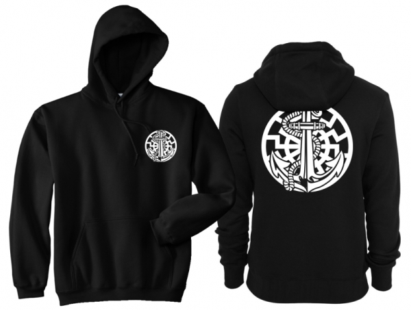 Kapuzenpullover - Anker der Freiheit - Schwarz Kapuzenpullover - Anker der Freiheit - Schwarz