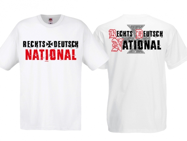 Frauen T-Shirt - Rechts - Deutsch - National - weiß Frauen T-Shirt - Rechts - Deutsch - National - weiß