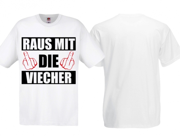 Frauen T-Shirt - Raus mit die Viecher - weiß Frauen T-Shirt - Raus mit die Viecher - weiß
