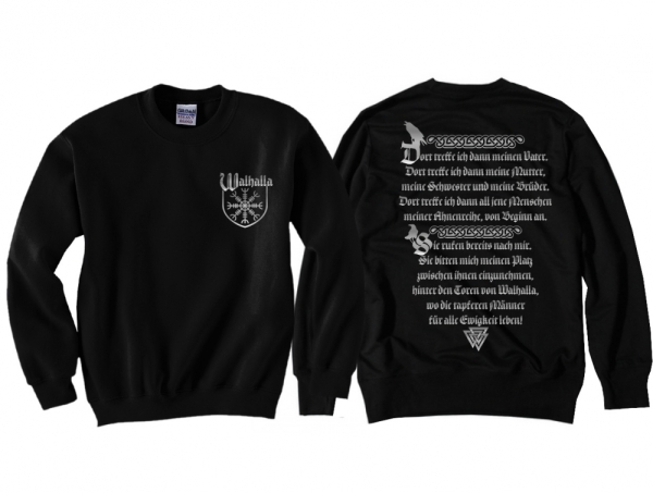 Pullover - Walhalla - Brust klein - silber Pullover - Walhalla - Brust klein - silber