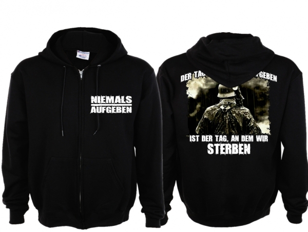 Kapuzenjacke - Niemals Aufgeben - Motiv 1 Kapuzenjacke - Niemals Aufgeben - Motiv 1