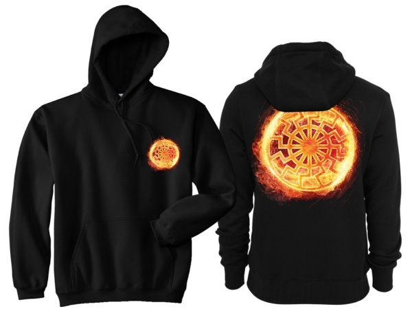 Kapuzenpullover - Schwarze Sonne - brennend - Motiv 1 Kapuzenpullover - Schwarze Sonne - brennend - Motiv 1