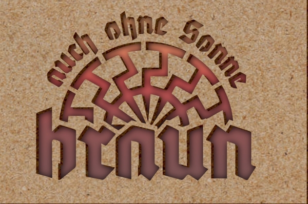 Schablone - Auch ohne Sonne braun Schablone - Auch ohne Sonne braun