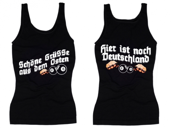 Frauen Top - Grüße aus dem Osten - Hier ist noch Deutschland Frauen Top - Grüße aus dem Osten - Hier ist noch Deutschland