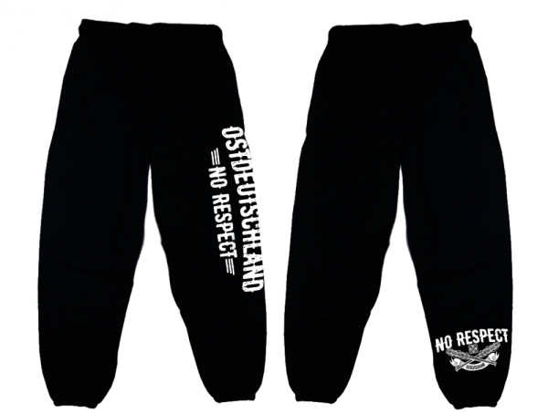 Jogginghose - Ostdeutschland - No Respect - schwarz/weiß Jogginghose - Ostdeutschland - No Respect - schwarz/weiß