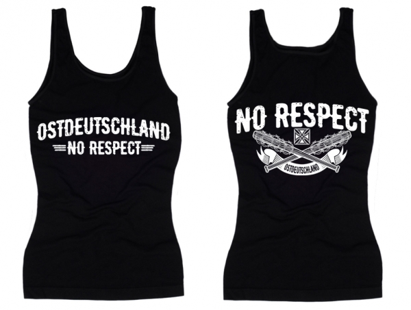 Frauen Top - Ostdeutschland - No Respect - schwarz/weiß Frauen Top - Ostdeutschland - No Respect - schwarz/weiß