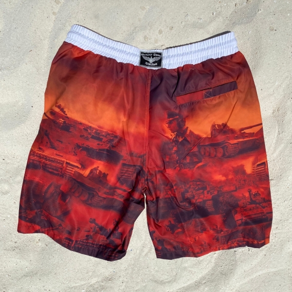 +++ANGEBOT+++Premium Badehose - Sommeroffensive - Panzer vor + GRATIS Flip Flops Sonnenbraun (Wert 19,90€)