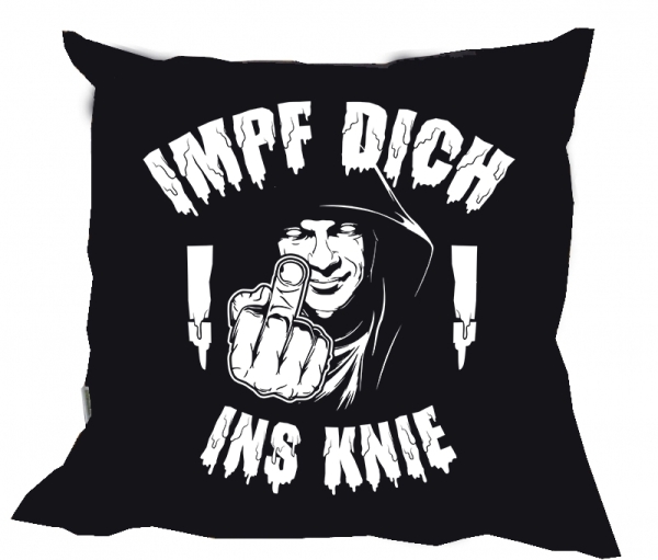 Kissen - Impf dich ins Knie