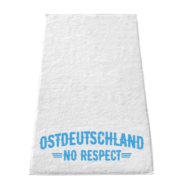 Handtuch - Ostdeutschland - No Respect - weiß/blau