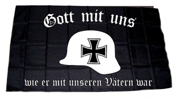 Fahne - Gott mit uns Stahlhelm (16) Fahne - Gott mit uns Stahlhelm (16)