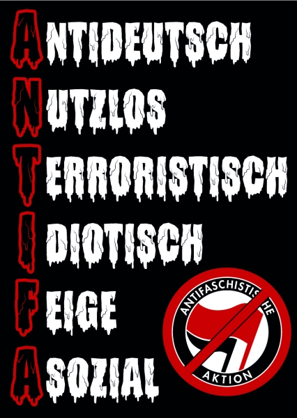 NUTZLOSE ANTIFA - Aufkleber Paket 50 Stück NUTZLOSE ANTIFA - Aufkleber Paket 50 Stück