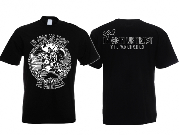 T-Hemd - In Odin we Trust - Til Valhalla - schwarz T-Hemd - In Odin we Trust - Til Valhalla - schwarz
