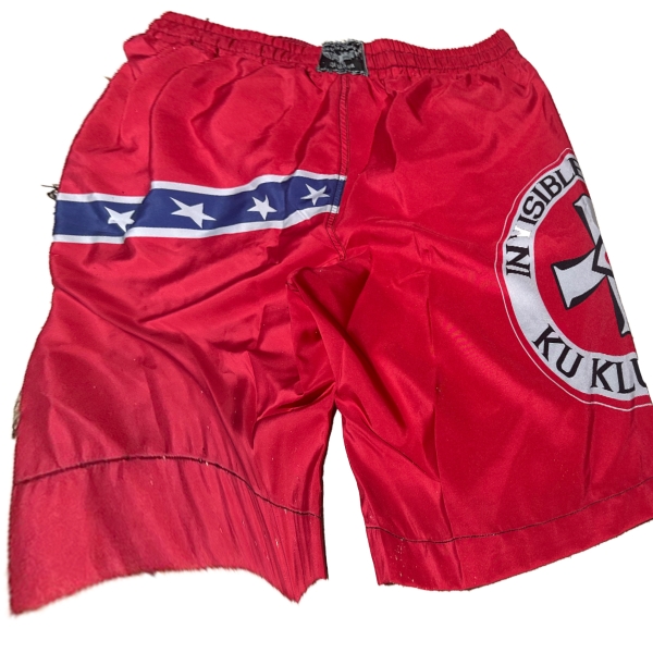 +++ANGEBOT+++ Premium Badehose - Ku Klux Klan - Invisble Empire + GRATIS Flip Flops Sonnenbraun (Wert 19,90€)