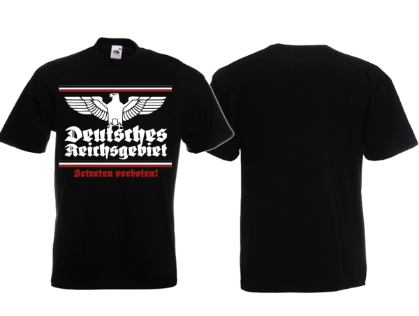Frauen T-Shirt - Deutsches Reichsgebiet - Betreten verboten - schwarz Frauen T-Shirt - Deutsches Reichsgebiet - Betreten verboten - schwarz