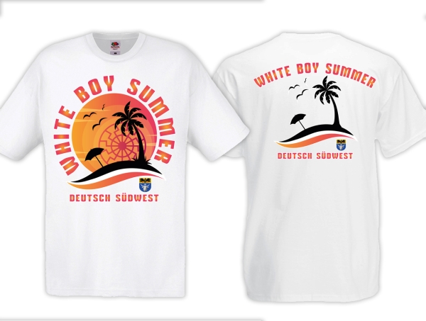 T-Hemd - White Boy Summer - Deutsch Südwest - weiß T-Hemd - White Boy Summer - Deutsch Südwest - weiß
