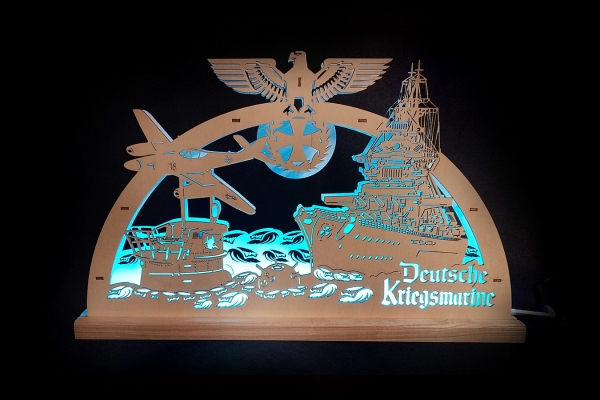 Lichterbogen LED - Deutsche Kriegsmarine - handarbeit