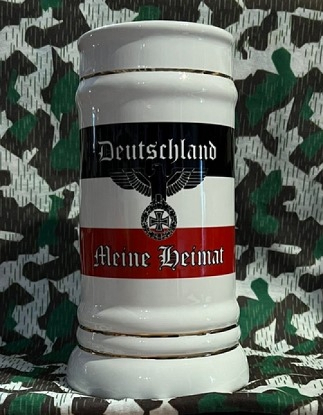 Bierkrug mit Goldlinien - Deutschland meine Heimat Bierkrug mit Goldlinien - Deutschland meine Heimat