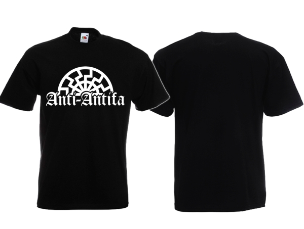 Frauen T-Shirt - Anti Antifa - Sonne - schwarz Frauen T-Shirt - Anti Antifa - Sonne - schwarz