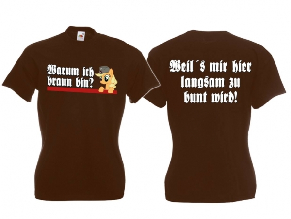 Frauen T-Shirt - Warum ich braun bin? 2 - braun Frauen T-Shirt - Warum ich braun bin? 2 - braun