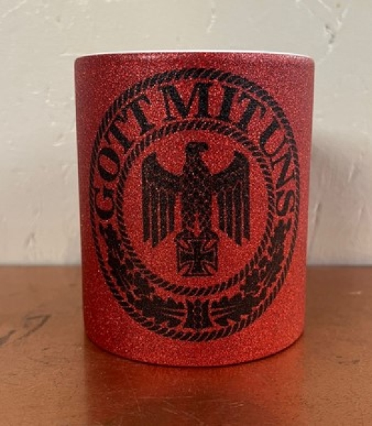 Glitzer Tasse - rot - Gott mit uns Glitzer Tasse - rot - Gott mit uns