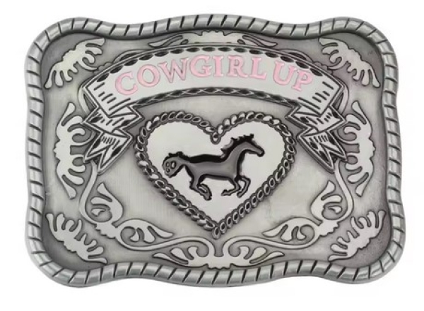 Gürtelschnalle - Cowgirl - eckig Gürtelschnalle - Cowgirl - eckig