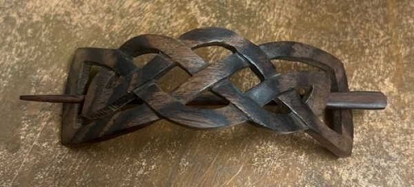 Haarspange - Keltischer Haarschmuck - Holzschmuck geschnitzt Haarspange - Keltischer Haarschmuck - Holzschmuck geschnitzt