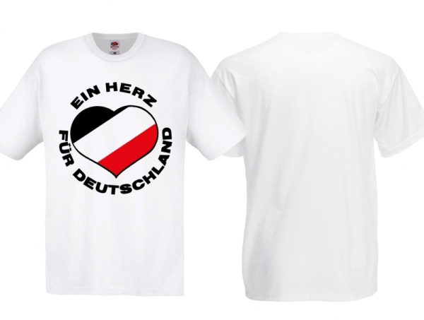 T-Hemd - Ein Herz für Deutschland - weiß T-Hemd - Ein Herz für Deutschland - weiß