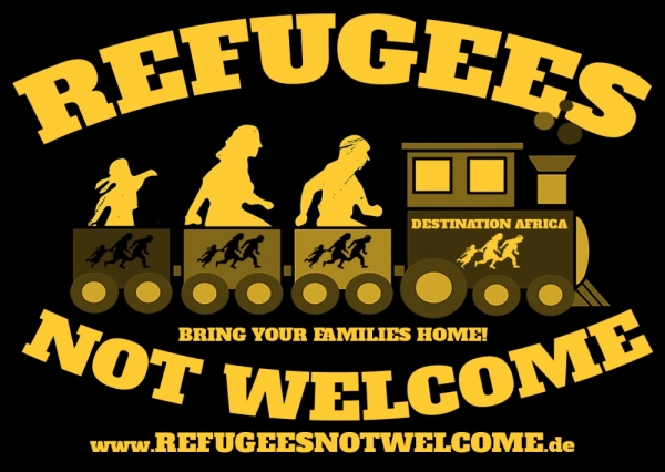 Refugees NOT WELCOME - Aufkleber Paket 50 Stück Refugees NOT WELCOME - Aufkleber Paket 50 Stück