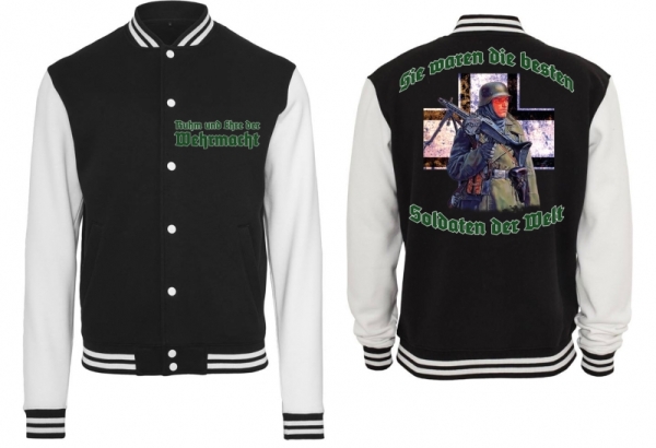 Frauen College Jacke - schwarz/weiß - Ruhm und Ehre Frauen College Jacke - schwarz/weiß - Ruhm und Ehre