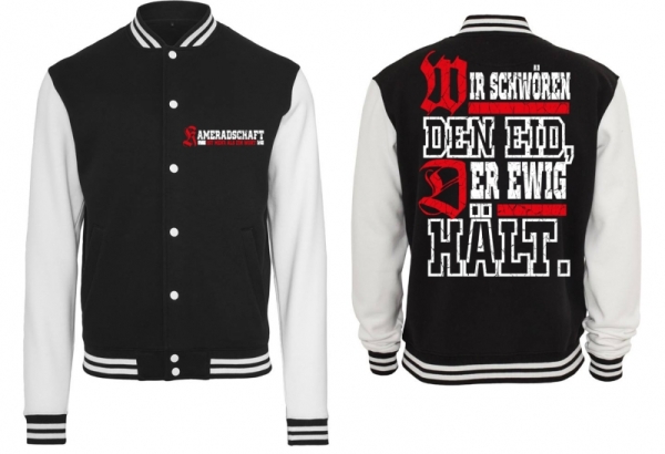 Frauen College Jacke - schwarz/weiß - Kameradschaft Frauen College Jacke - schwarz/weiß - Kameradschaft