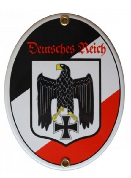 Emailleschild - Deutsches Reich - Oval Emailleschild - Deutsches Reich - Oval