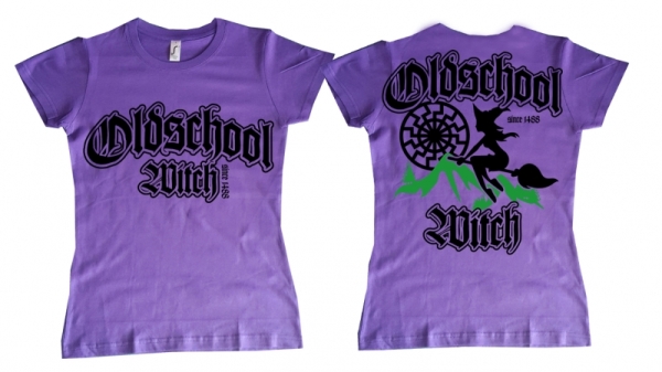 Frauen T-Shirt - Oldschool Witch - lila Frauen T-Shirt - Oldschool Witch - lila