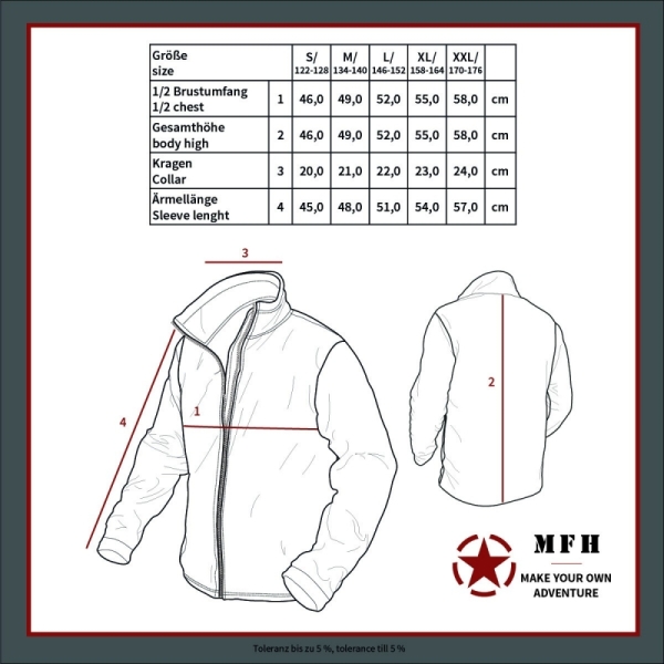 Kinder Polarjacke - Typ N2B - schwarz mit Kapuze & Fellkragen