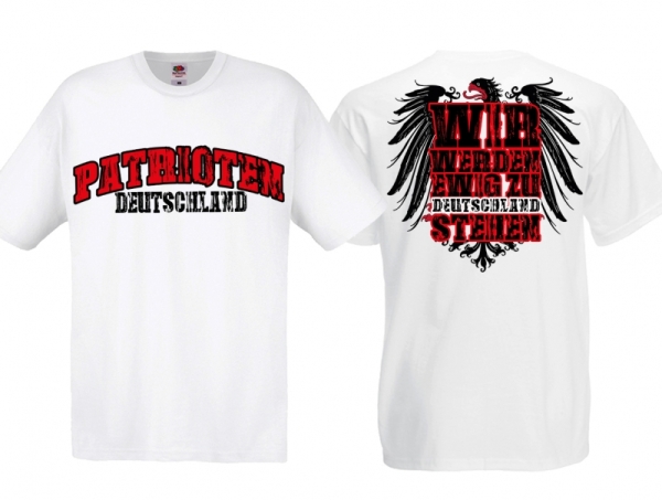 Frauen T-Shirt - Patrioten - Wir werden ewig zu Deutschland stehen - Motiv 2 - weiß Frauen T-Shirt - Patrioten - Wir werden ewig zu Deutschland stehen - Motiv 2 - weiß