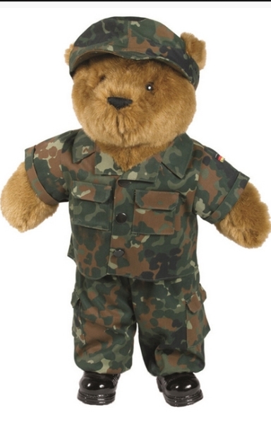 Anzug für Teddybär - flecktarn - groß Anzug für Teddybär - flecktarn - groß