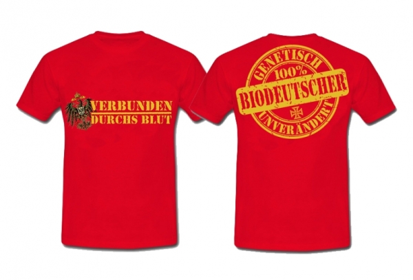 Frauen T-Shirt - BIO Deutscher - Verbunden durchs Blut - rot Frauen T-Shirt - BIO Deutscher - Verbunden durchs Blut - rot