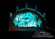 Lichterbogen LED - Foto - Hexe im Winterhäuschen - MINI
