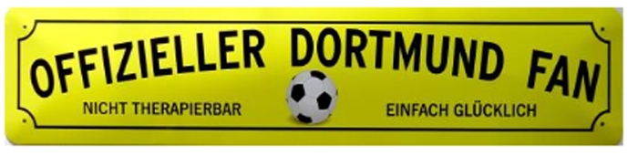Blechschild - Offizieller Dortmund Fan - XXL Version - S110 (349)
