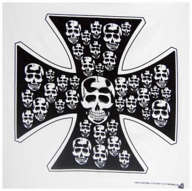 Bandana - Eisernes Kreuz - weiß