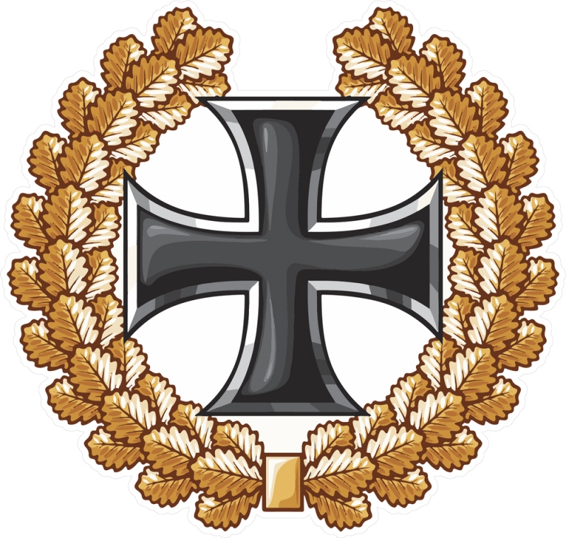 PVC Aufkleber - Eisernes Kreuz im Kranz
