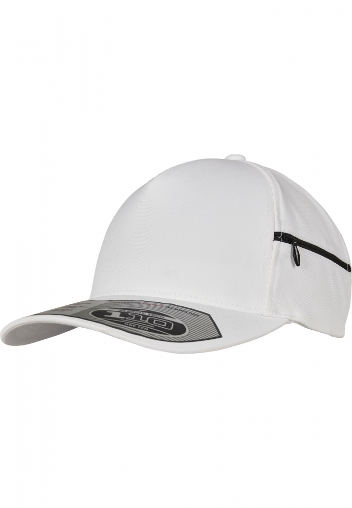 Cap - Snapback - Flexfit 110 Pocket - mit Tasche - weiß