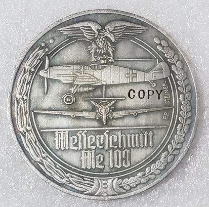 Medallie - Messerschmitt Me 109 - silbern - Sammleranfertigung