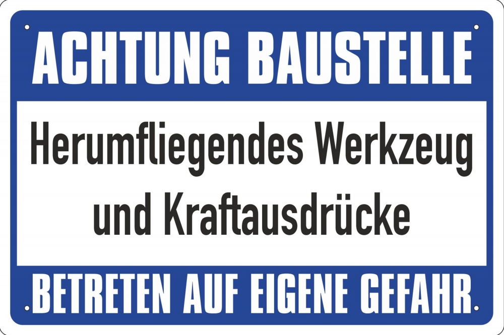 Blechschild - Achtung Baustelle - BS461 (279)